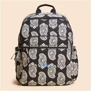 Vera Bradley Embroidered Iconic Paisley Backpack-Moonless Night